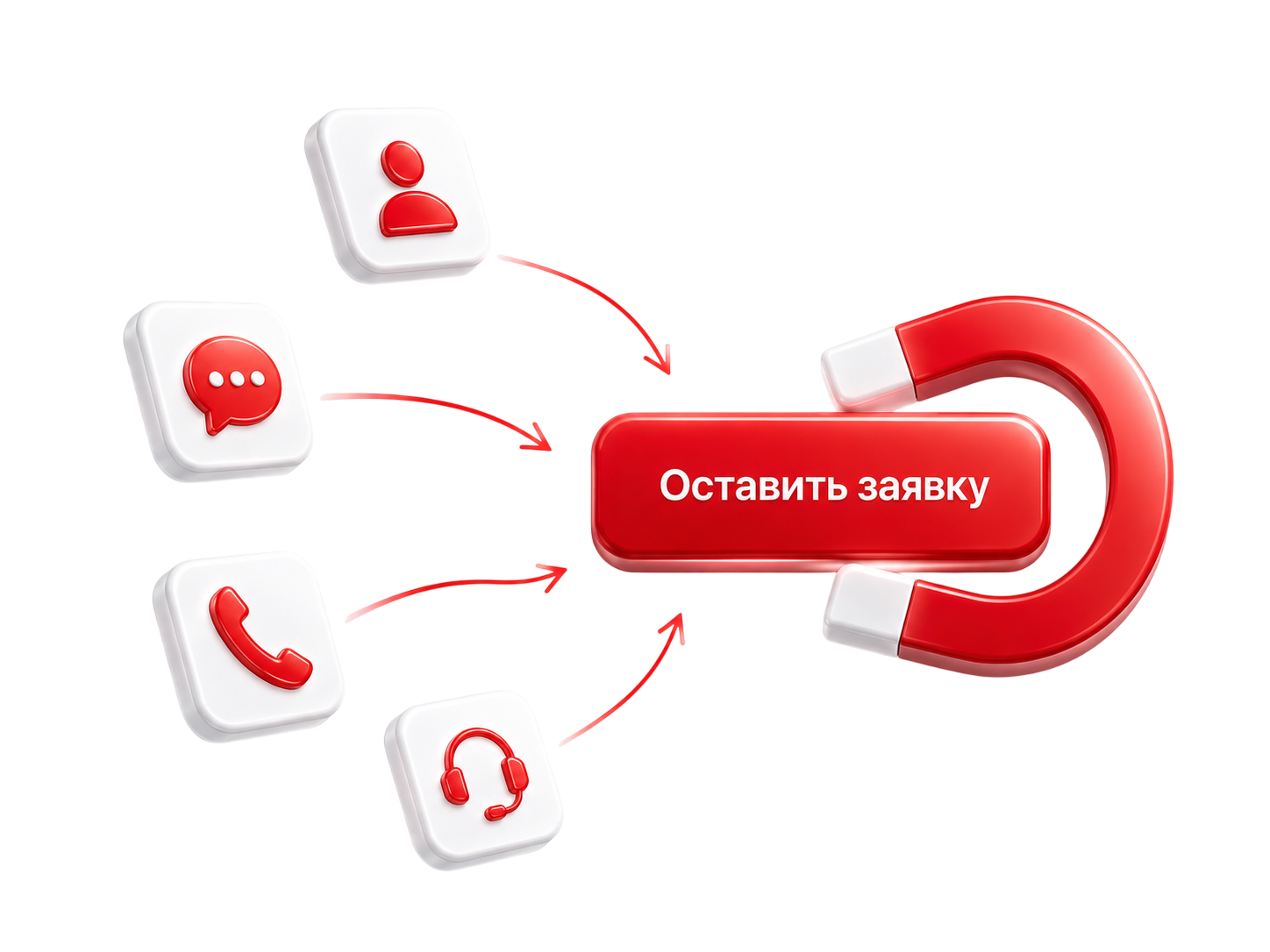 Форма заявки на сайте дополнена разными способами связи: телефон, чат, консультация и обратный звонок